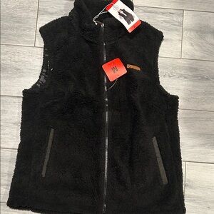 Sage Black Fleece Vest